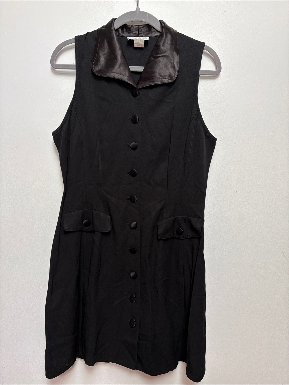 Y2K Sleeveless Black Mini Dress Sz M